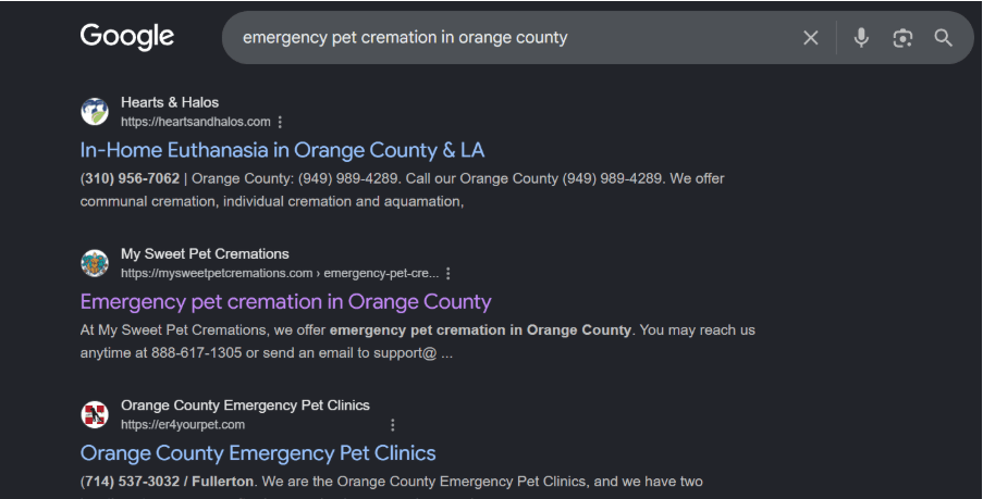 First page Google rankings for local keywords (3)