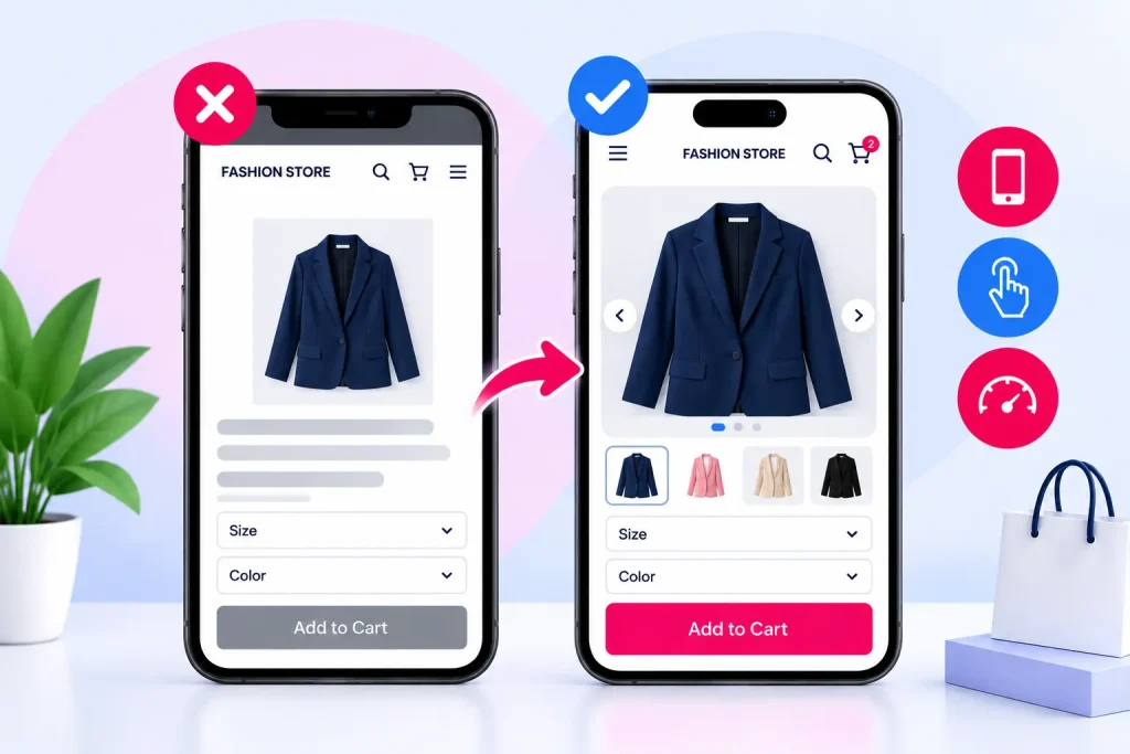 Mobile-friendly fashion e-commerce website