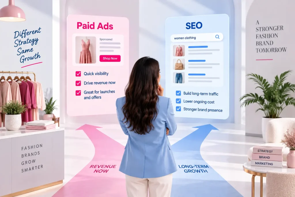 SEO and paid ads strategy for fashion brand growth